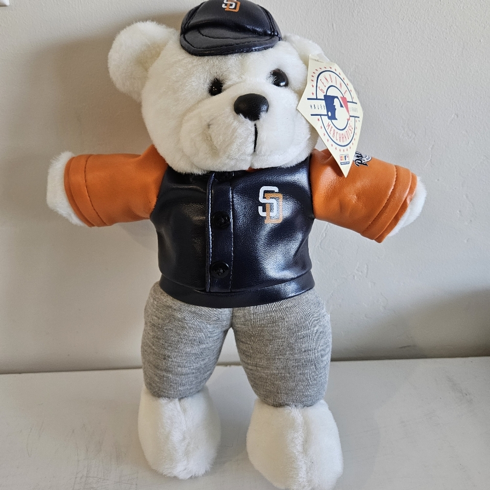 San Diego Padres Bomber Jacket Bear Plush NWT